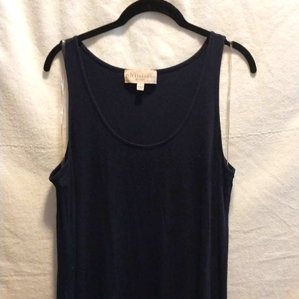 philosophy Black Sleeveless Maxi Dress